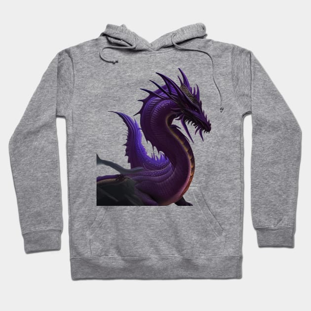 purple dragon Hoodie by mdr design